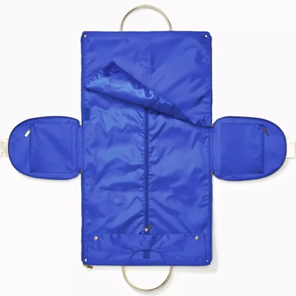 Lilly Pulitzer Weekender Garment Bag Combo Blue and White with Gold - Picture 3 of 10